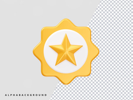 Star icon. Vector illustration. Yellow star on a white background.のイラスト素材