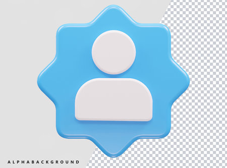 Vector social media icon in 3d style isolated on transparent background.のイラスト素材