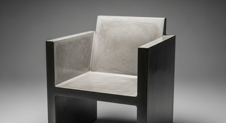 Minimalist design Modern chair design concrete furniture contemporary pieceの素材