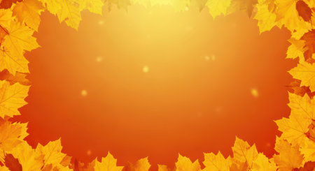 Autumn background with maple leaves. Vector illustration. EPS 10.の素材