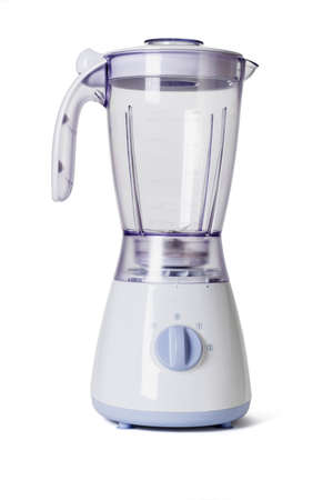 Empty electric blender on white backgroundの写真素材