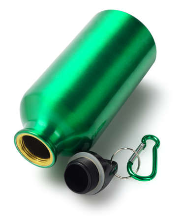 Empty Water Container Lying On White Backgroundの写真素材