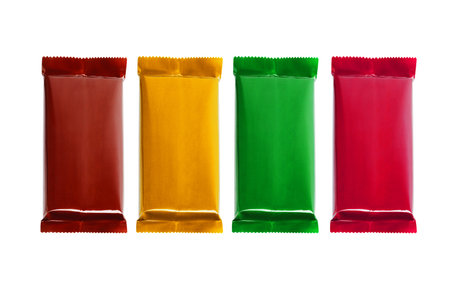Chocolate Bars In Different Color Wrappers 