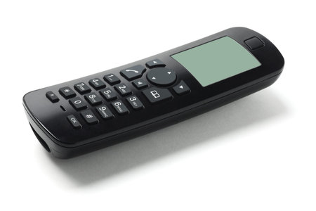 Cordless Phone Handset On White Background