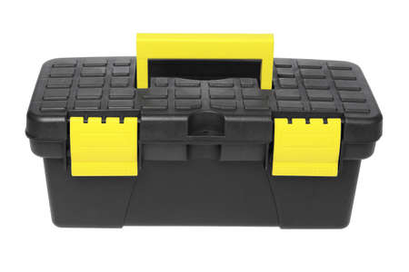 Black Tool Box On White Backgroundの写真素材