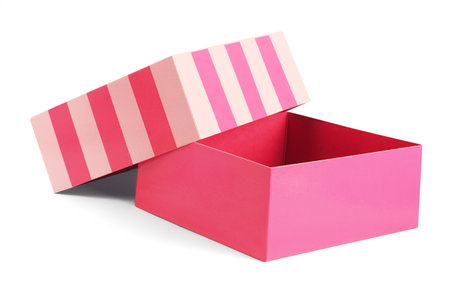 Open Red Gift Box on white Background