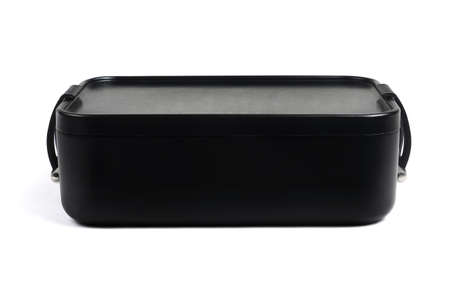 Black Metal Container on White Backgroundの写真素材