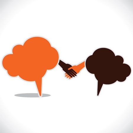 handshake and join venture between peopleのイラスト素材