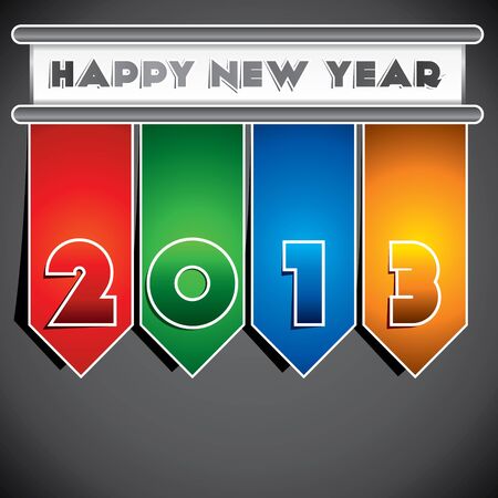 creative design of 2013 happy new year stock vectorのイラスト素材