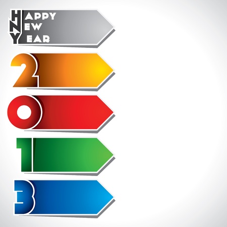 creative design of 2013 happy new year stock vectorのイラスト素材