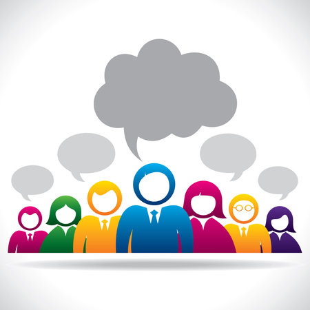 colorful group of people stock vectorのイラスト素材