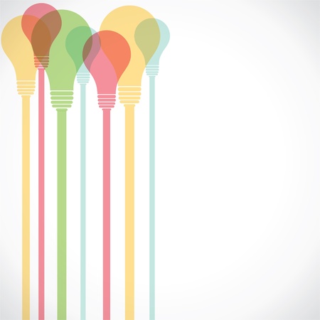 colorful bulb stock のイラスト素材