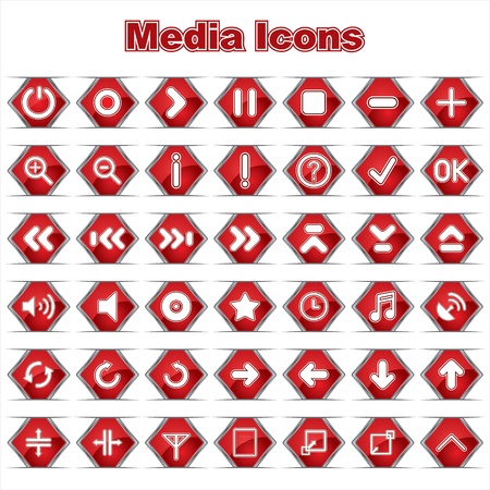 Set of Media Music Iconsのイラスト素材