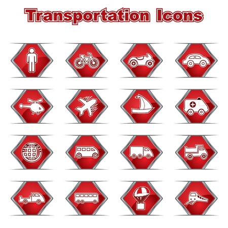 Set of Transportational Iconsのイラスト素材