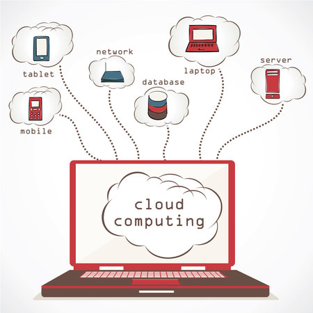 cloud computing concept stock vector