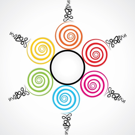 abstract colorful swirl deisgn stock vectorのイラスト素材