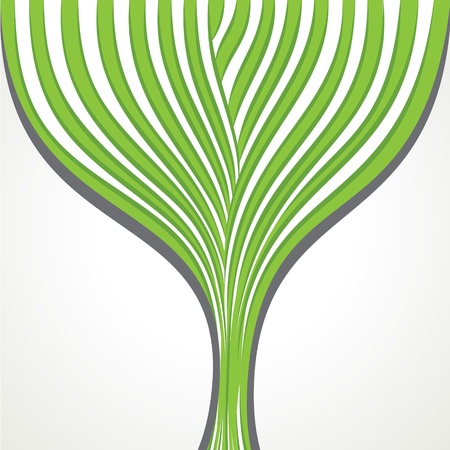 abstract green strip tree stock vectorのイラスト素材