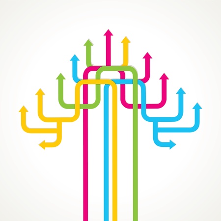 colorful arrow tree design stockのイラスト素材