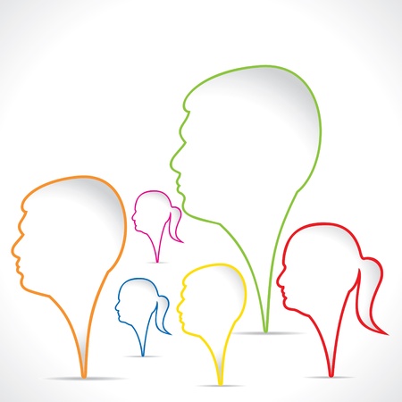 color men women backgroundのイラスト素材