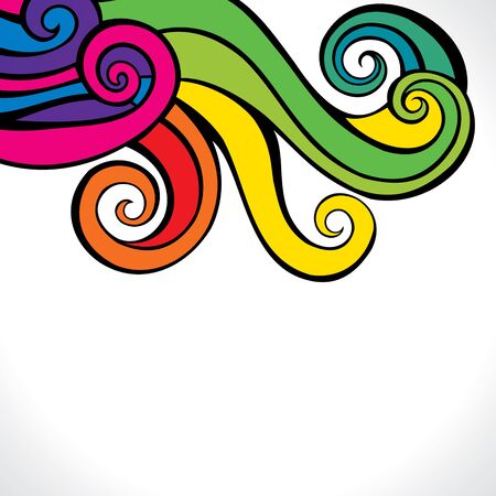 colorful swirl design backgroundのイラスト素材