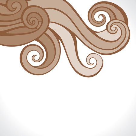 brown retro swirl design backgroundのイラスト素材