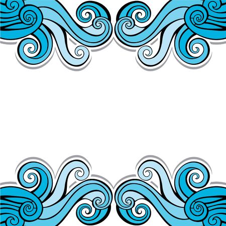Blue abstract swirl background pattern のイラスト素材