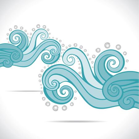 Blue abstract swirl background pattern のイラスト素材