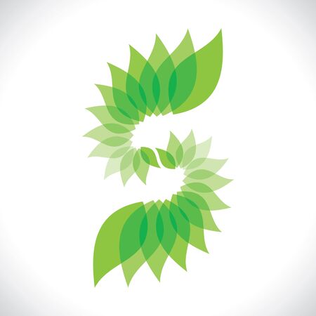 creative green leaf iconのイラスト素材