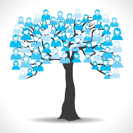 social media tree stock vectorのイラスト素材