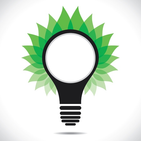 green leaf around bulb stock vectorのイラスト素材