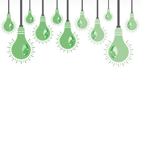 abstract green bulb nest bird stock vectorのイラスト素材