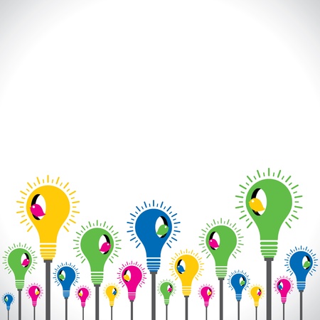 colorful bulb nest for bird stock vectorのイラスト素材