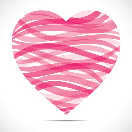 pink strip heart stock vectorのイラスト素材