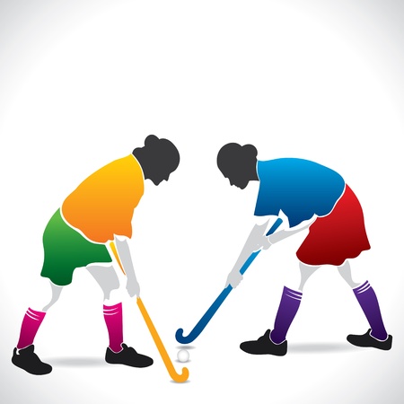 women hockey player stock vectorのイラスト素材