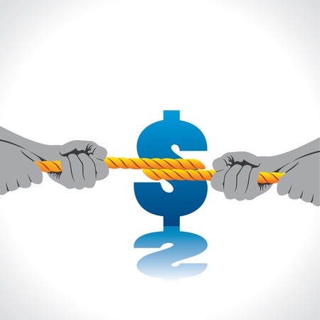 fight for money stock vectorのイラスト素材
