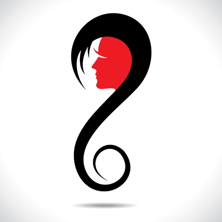 abstract fashion girl stock vectorのイラスト素材