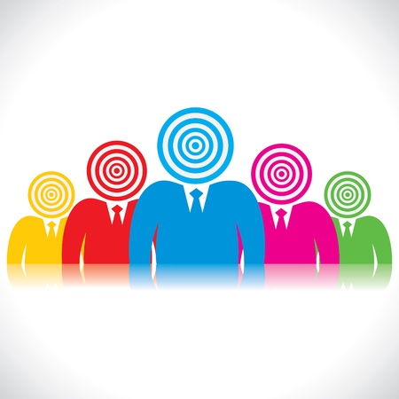 business people with archery head stock vectorのイラスト素材