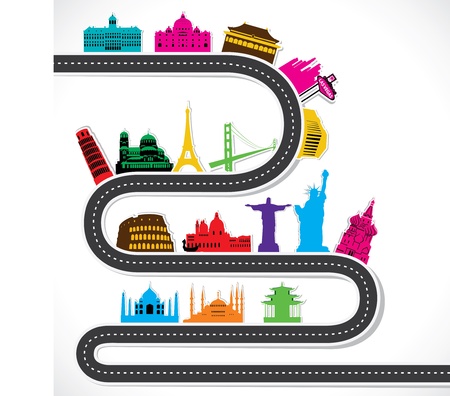 world famous monument stock  のイラスト素材