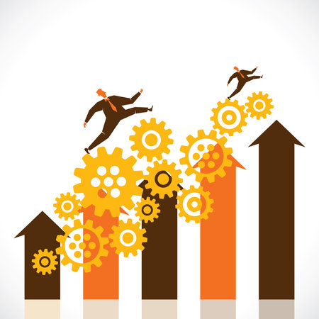 business progress graph stock vectorのイラスト素材