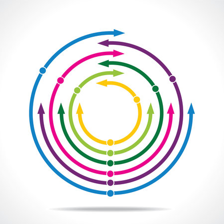 Abstract colorful arrow icon stock  のイラスト素材