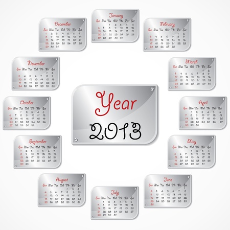 new year calender 2013 stock  のイラスト素材