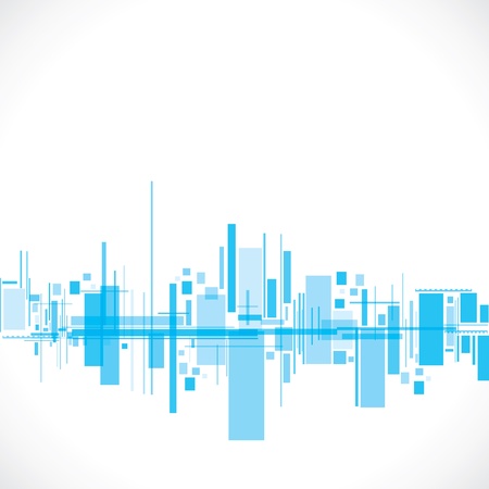 abstract blue city stock vectorのイラスト素材