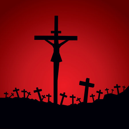 Jesus Christ red background