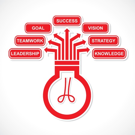 bulb arrow point to business text stock vectorのイラスト素材