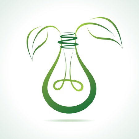 Abstract eco friendly bulb stock vectorのイラスト素材