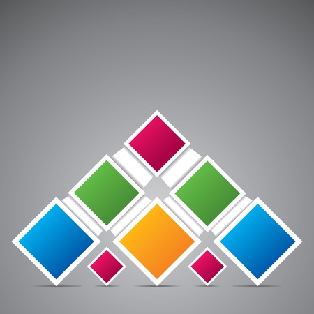 square colorful infographics stock vectorのイラスト素材