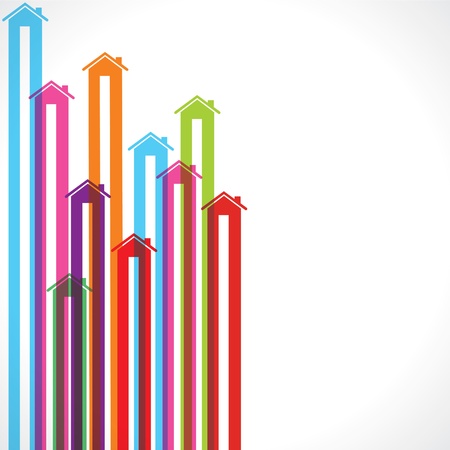 Colorful home background stock vectorのイラスト素材