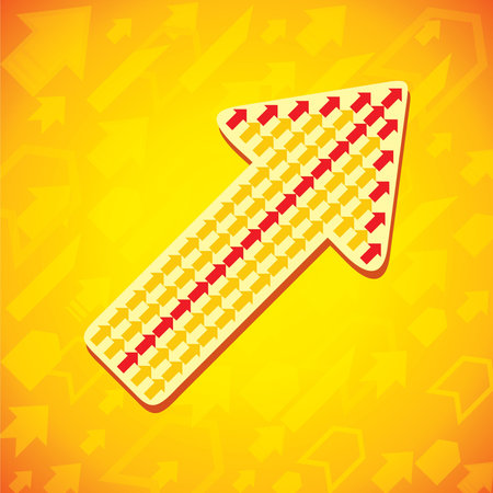 Yellow arrow background stockのイラスト素材