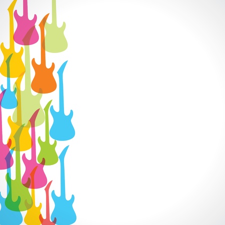 Colorful guitar background stock vectorのイラスト素材