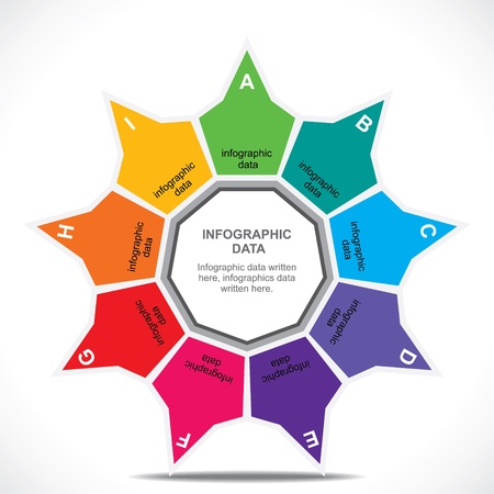 creative gear like infographic stock vectorのイラスト素材